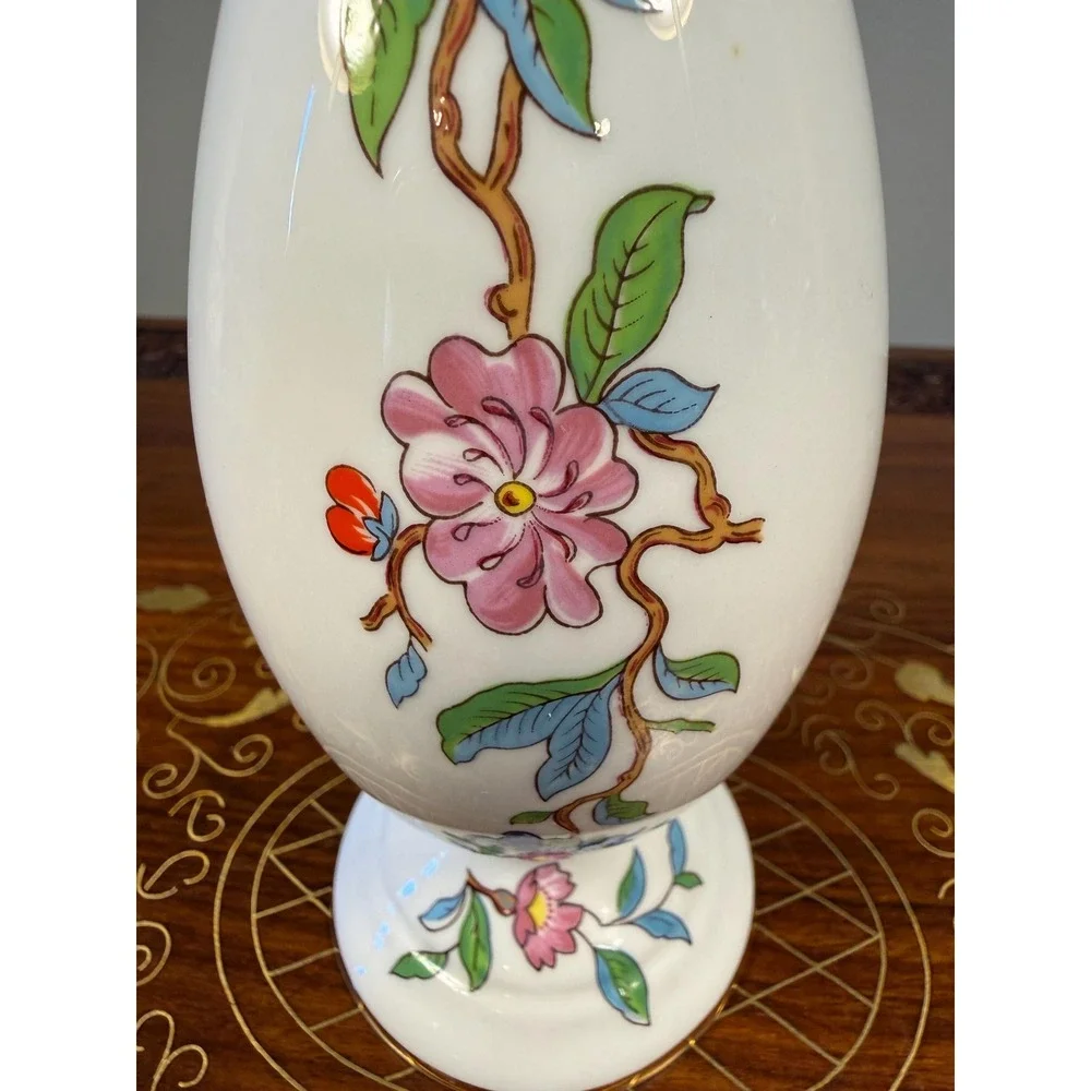 Vintage Aynsley Pembroke Bud Vase • Fine Bone China Bird Floral Vase